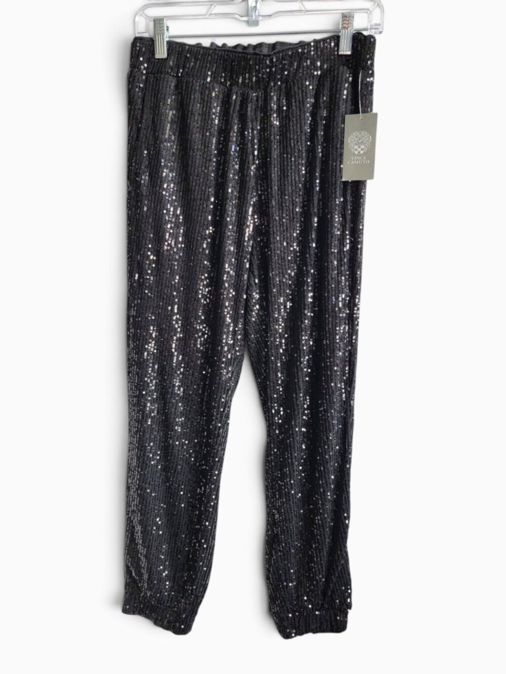 Vince Camuto Sequin Harem Pants XS Black NWT Party Holiday Cocktail Glam